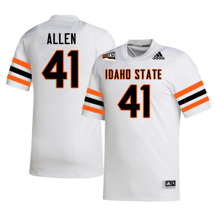 Idaho State Bengals #41 Jared Allen College Football Jerseys,Uniforms Stitched-White